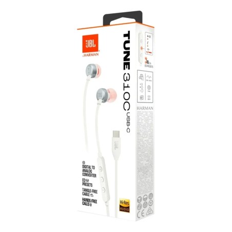 Auricular JBL TUNE 310C USB‑C White